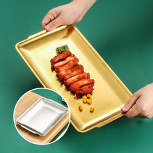 Gold Plated Stainless Steel Rectangle Tray