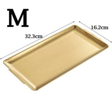 Gold Plated Stainless Steel Rectangle Tray