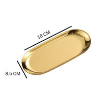 Gold Plated Stainless Steel Oval Tray