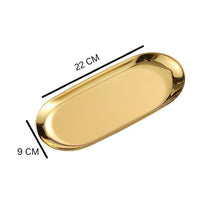 Gold Plated Stainless Steel Oval Tray