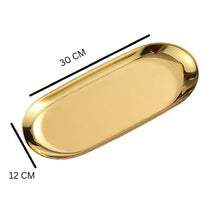 Gold Plated Stainless Steel Oval Tray