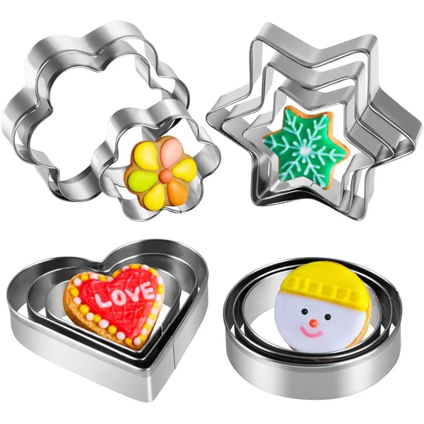 Stainless Steel Cookie Cutter 4 Shapes