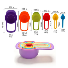 Measuring Cups and Spoons Set Colorful