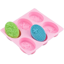 Oval Silicone Mold Flower Bee Honeycumb - bakeware bake house kitchenware bakers supplies baking