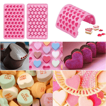 55 Mini Hearts Silicone Decoration Mold - bakeware bake house kitchenware bakers supplies baking