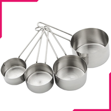 VOCEN Stainless Steel Measuring Cup 4Pcs - bakeware bake house kitchenware bakers supplies baking