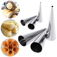 Stainless Steel Cream Roll Cones 6 Pcs - bakeware bake house kitchenware bakers supplies baking