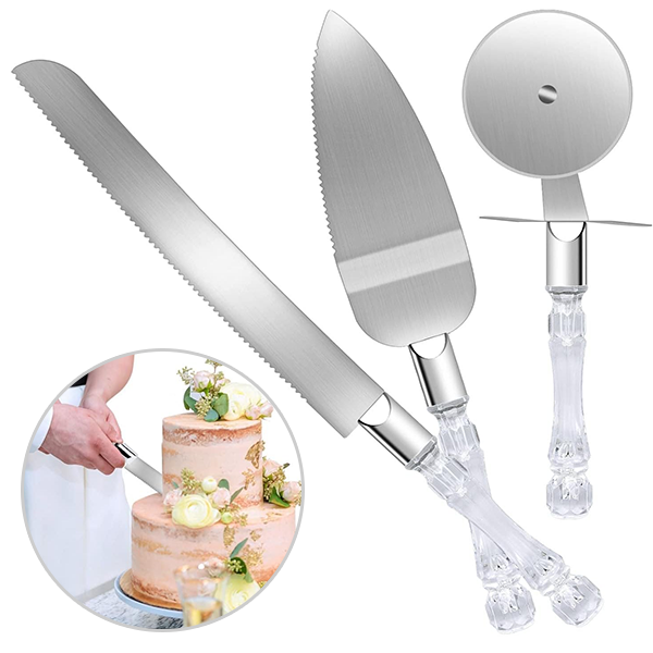 Pizza Cutter, Lifter & Knife 3 Pcs Set
