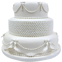 Edible Sugar Pearl Balls White