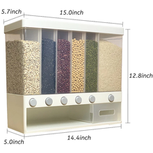 6-Grid Multifunctional Rice Bucket Container