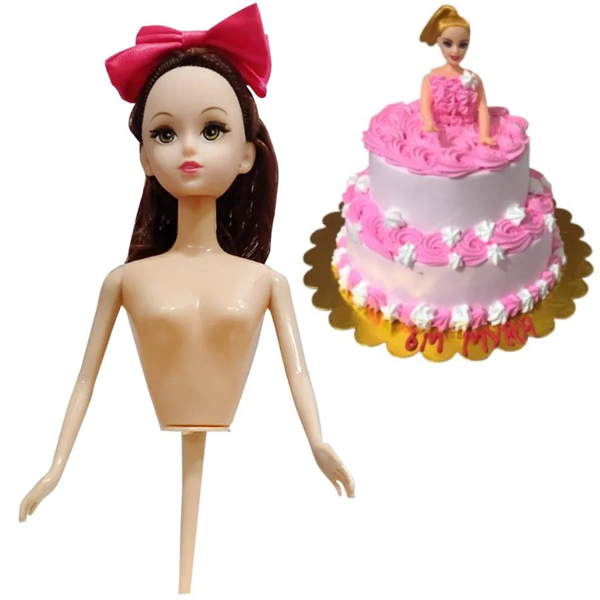 Doll Cake Topper Plastic