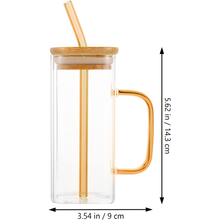 Glass Tumbler With Bamboo Lid & Straw