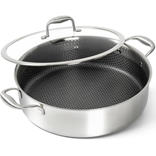 3-PLY Honeycomb Stainless Steel Short Casserole Pot
