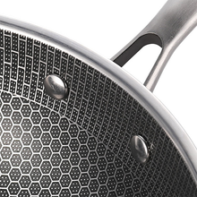 Honeycomb Stainless Steel 3-PLY Wok Pan