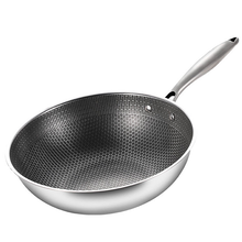 Honeycomb Stainless Steel 3-PLY Wok Pan