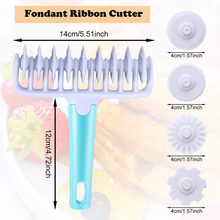Fondant Ribbon Cutter 4 Wheel Roller