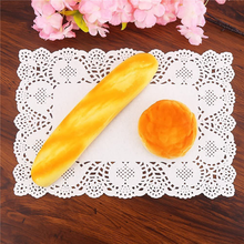 White Rectangle Lace Paper Doilies 50Pcs - bakeware bake house kitchenware bakers supplies baking