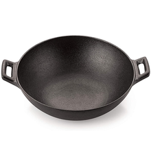 Cast Iron Karahi With Wooden Lid