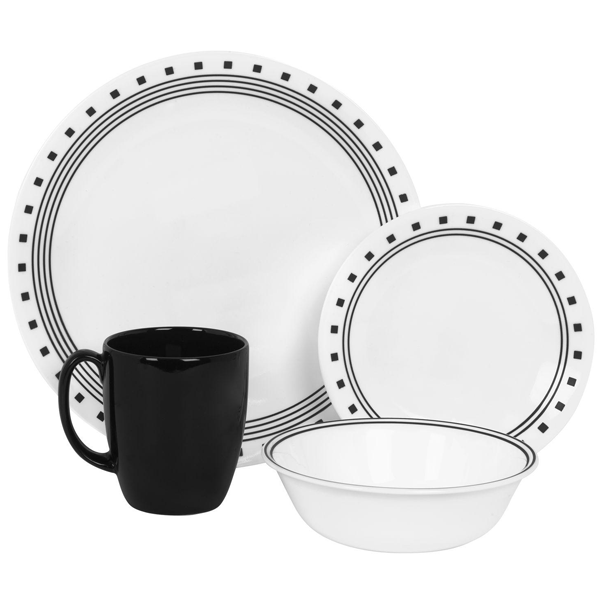 Corelle Livingware Series 16 Pcs Set City Block - bakeware bake house kitchenware bakers supplies baking