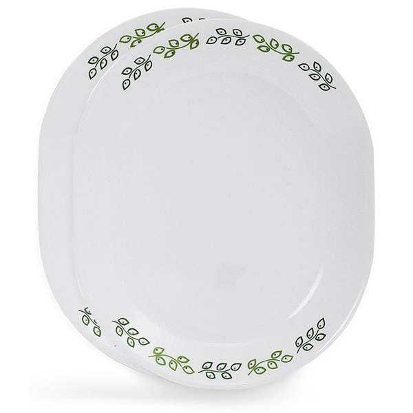 Corelle Livingware 12.25" Serving Platter Neo Leaf - bakeware bake house kitchenware bakers supplies baking