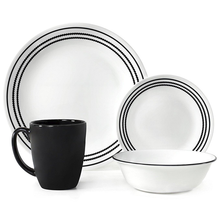 Corelle Livingware Series 16 Pcs Set Onyx Black - bakeware bake house kitchenware bakers supplies baking