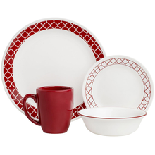 Corelle Livingware Series 16 Pcs Set Crimson Trellies - bakeware bake house kitchenware bakers supplies baking
