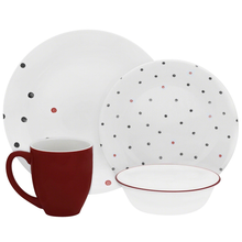 Corelle 16 Pcs Set Polka Dottie -Vive - bakeware bake house kitchenware bakers supplies baking