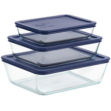 Pyrex Rectangular Glass Food Storage Container 6Pcs Set