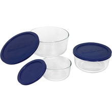 Pyrex Round Glass Food Storage Container 6Pcs Set
