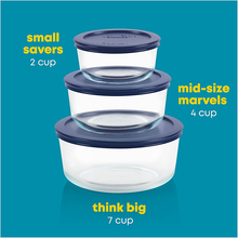 Pyrex Round Glass Food Storage Container 6Pcs Set