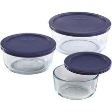 Pyrex Round Glass Food Storage Container 6Pcs Set