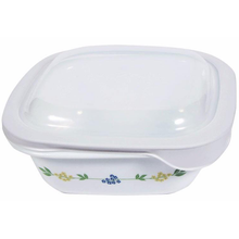 Corelle 1.41L Square Dish Secret Garden W/ Glass Cover & Plastic Lid - bakeware bake house kitchenware bakers supplies baking