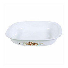 Corelle 2.83L Oblong Dish Brushed Stroke Roses with plastic cover - bakeware bake house kitchenware bakers supplies baking