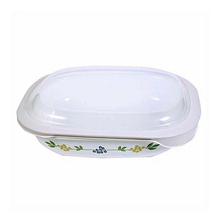 Corelle 2.83L Oblong Dish Secret Garden with plastic cover - bakeware bake house kitchenware bakers supplies baking