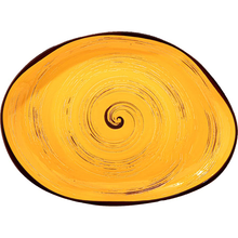 Wilmax Spiral Yellow Stone Shape Dish 13