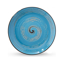 Wilmax Spiral Blue Round Plate 10
