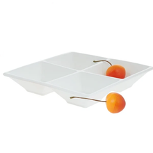 Wilmax Fine Porcelain Divided Square Dish 6